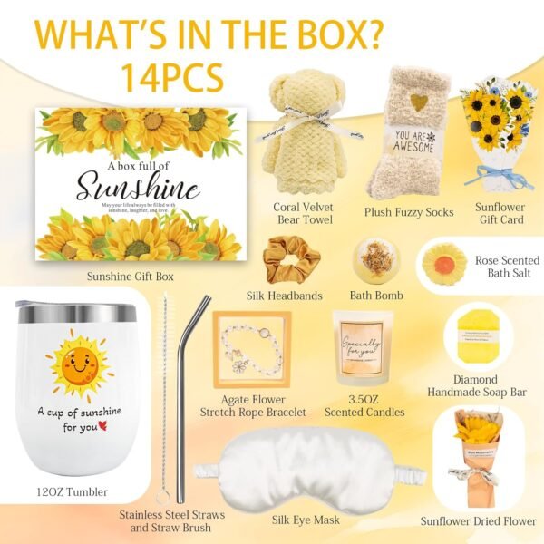 Coffret spa tournesol – Coffret cadeau bien-être femme – Image 2
